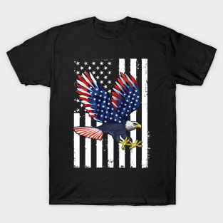Patriotic Eagle T-Shirt 4th of July USA American Flag T-Shirt